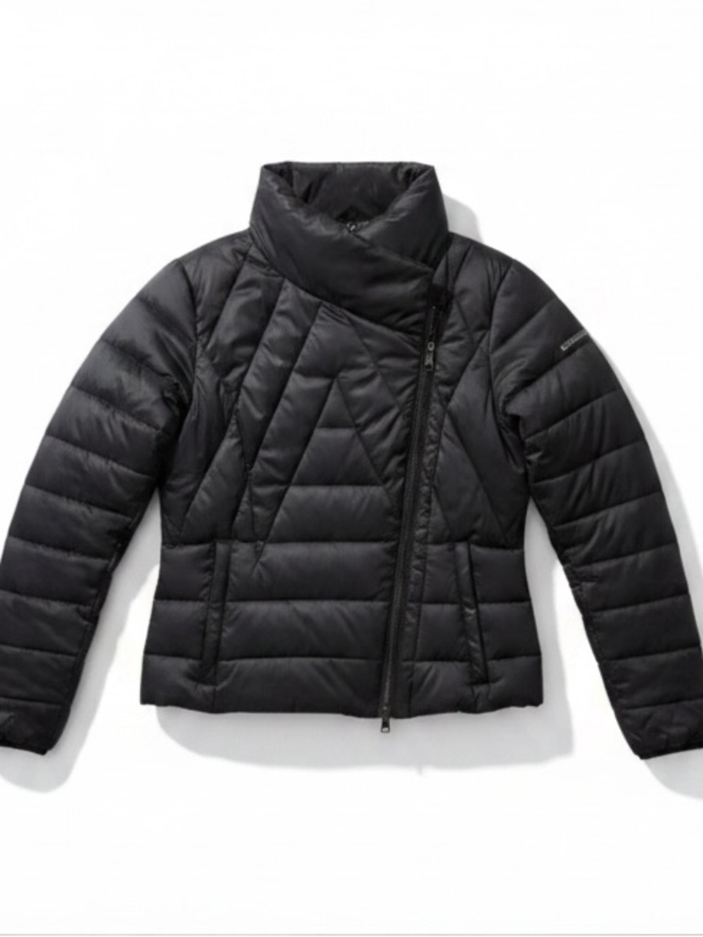 Bebe Quilted Puffer Down Filled Hooded Jacket Women’s Size XS Black